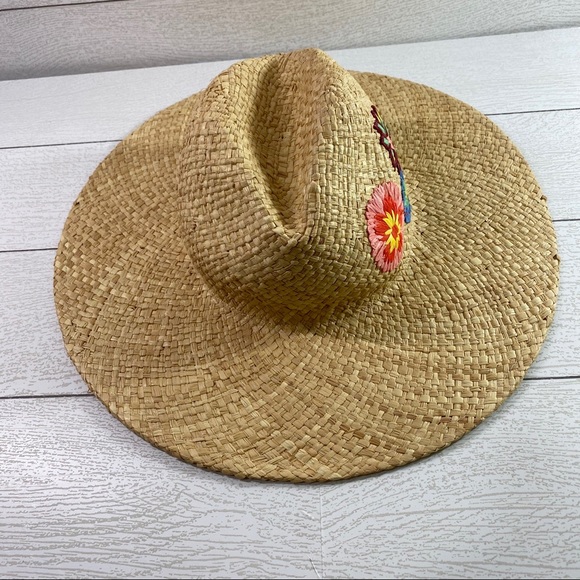 Trouvé Flower Straw Sun Swim Hat - Picture 2 of 4